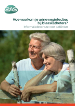 Cover page of the brochure Hoe voorkom je urineweginfecties bij blaaskatheters?